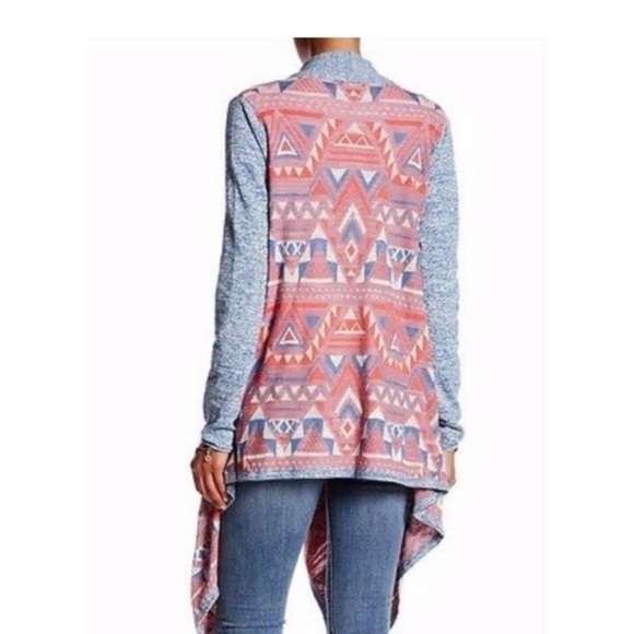 Lucky Brand Southwest Waterfall Cardigan Sweater Tribal Aztec Boho 
Size: Small - Picture 1 of 6